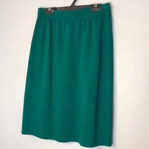 Vintage St. John collection green elastic knit skirt